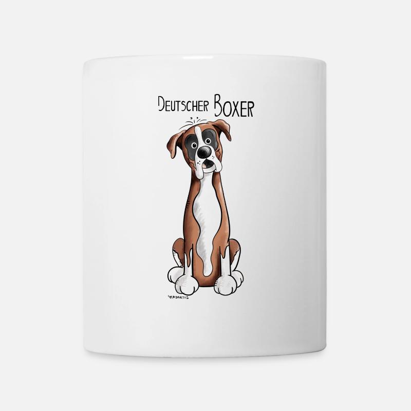 Happy Deutscher Boxer - Tasse - Weiß