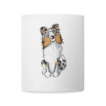 Süßer Sheltie - Shelties - Shetland Sheepdog - Dog - Tasse - Weiß - Vorne