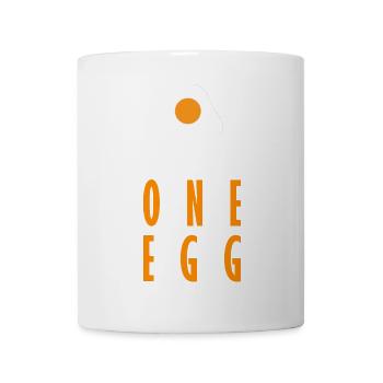 Je t'aime un oeuf (sombre) - Mug blanc - blanc - Devant