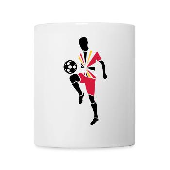 Soccer player with soccer ball - Mug - white - Front
