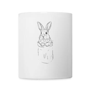 süßes Kaninchen in Tasche - Tasse - Weiß - Vorne