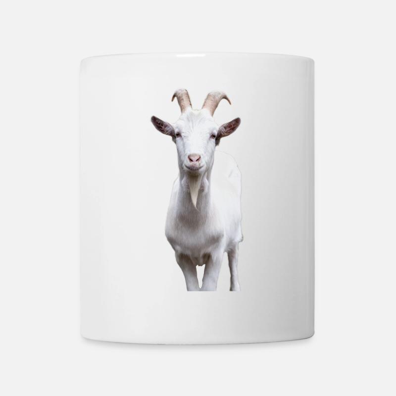 Weiße Bergziege Portrait - Tasse - Weiß