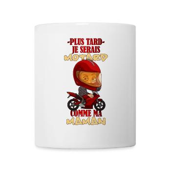 Futur motard maman - Mug blanc - blanc - Devant