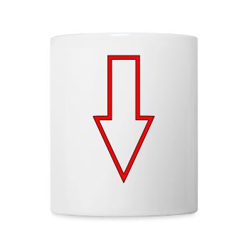 Flèche directionnelle Panneau indicateur - Mug blanc - blanc - Devant