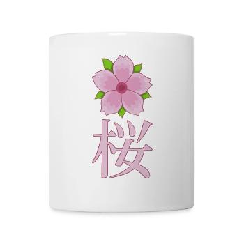 Fleur de cerisier manga - Mug blanc - blanc - Devant