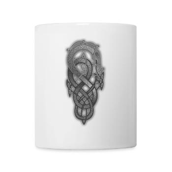 Nœud Celtique Métallique Noir - Mug blanc - blanc - Devant