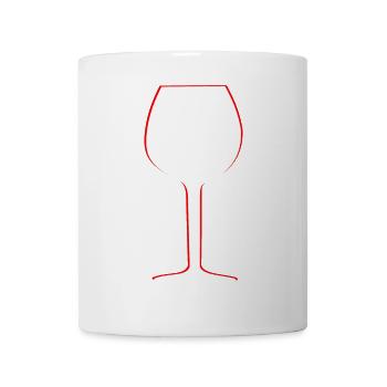 Wine Wine Glass Alcohol vin wine Red Wine Gastro - Mug - white - Front