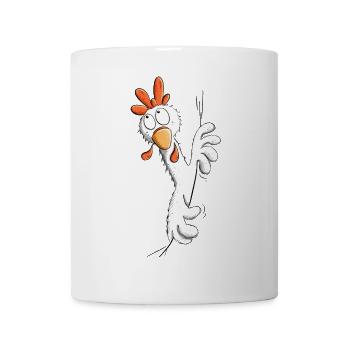 Happy Huhn I Gockel I Hahn - Tasse - Weiß - Vorne