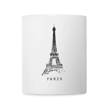 Paris Eiffel Tower Vintage Skyline I Love France - Mug - white - Front