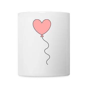 pinkes Herz rosa rot Herzen Geschenk Valentinstag - Tasse - Weiß - Vorne