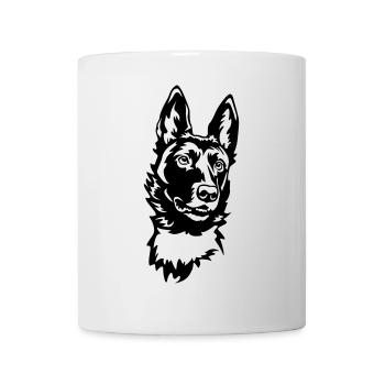 La tête de Malinoi - Mug blanc - blanc - Devant