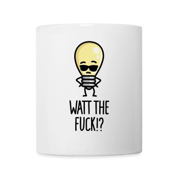 What the fuck funny light bulb pun Watt WTF - Mug - white - Front