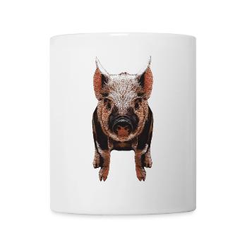 niedliche Tieroutfits, geflecktes Ferkel, Tierbaby - Tasse - Weiß - Vorne