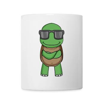 Turtle with sunglasses - Mug - white - Front