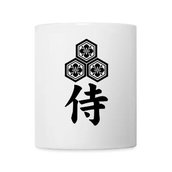 Samurai embleem van de Asai clan (zwart) - Mok - wit - Voor