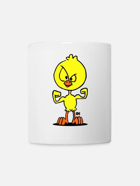 Defiant Duck Cartoon Illustration - Mug - white