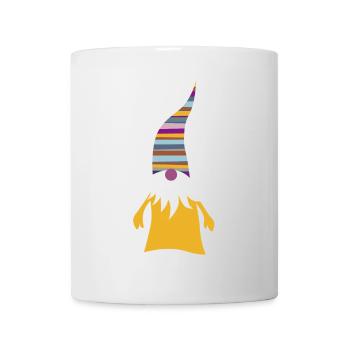Wichtel Streifen Weihnachten skandinavisch Deko - Tasse - Weiß - Vorne