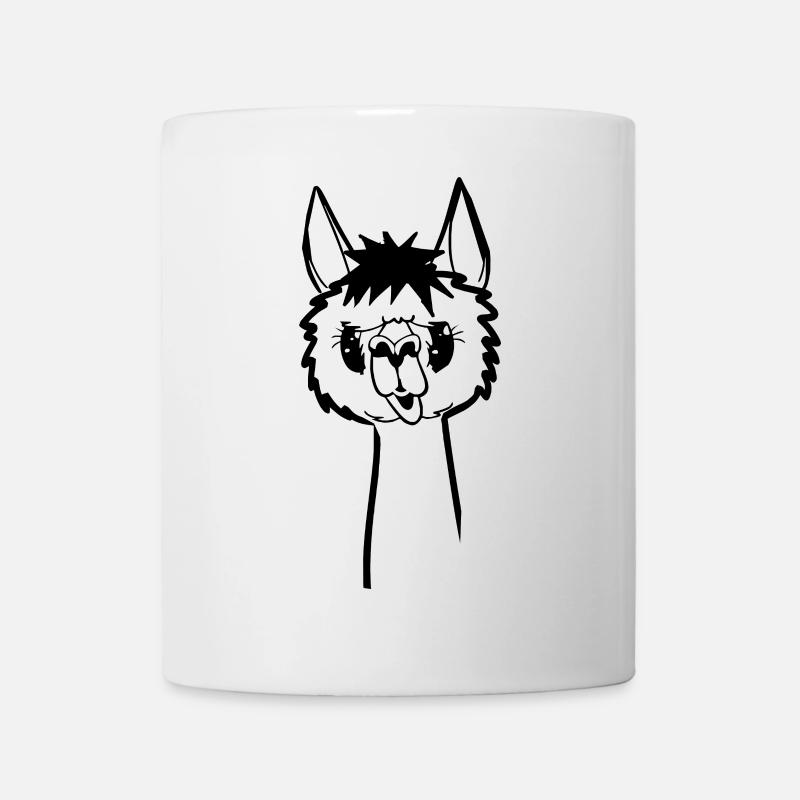 Funny Alpaga Comic - alpaga effronté - Mug blanc - blanc