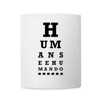 L’humain voit l’humain faire - Mug blanc - blanc - Devant