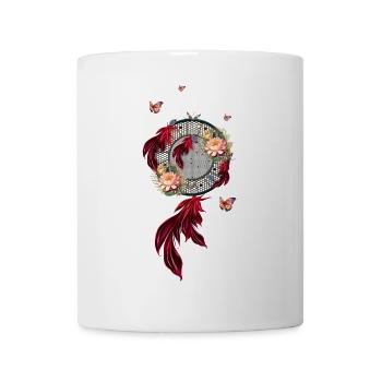 Merveilleux capteur de rêves et papillons. - Mug blanc - blanc - Devant