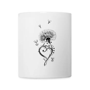 Dandelion dandelion dandelion with heart - Mug - white - Front