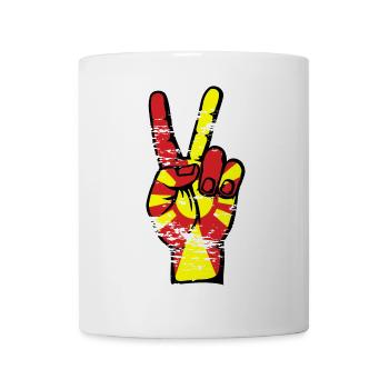 Macedonia Flag Peace Victory Symbol used - Mug - white - Front