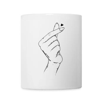Korean Heart - Tasse - Weiß - Vorne