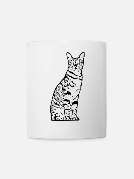 Katze Kätzchen Tigerkatze - Tasse - Weiß