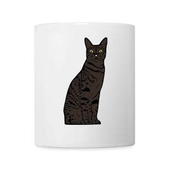 Katze Geschenk T-shirt - Tasse - Weiß - Vorne