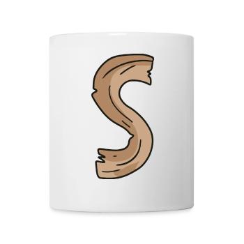 Letter S Wood Wooden Letter Name - Mug - white - Front