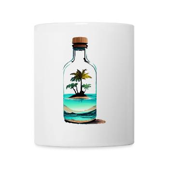 Bottle Island Tropical Sea - Mug - white - Front