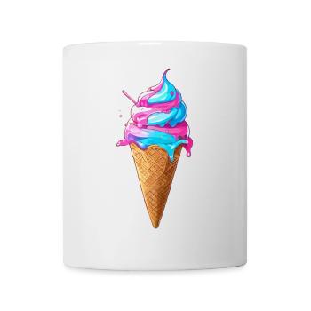 Lecker Eiscreme | Synthwave Eistüte - Tasse - Weiß - Vorne