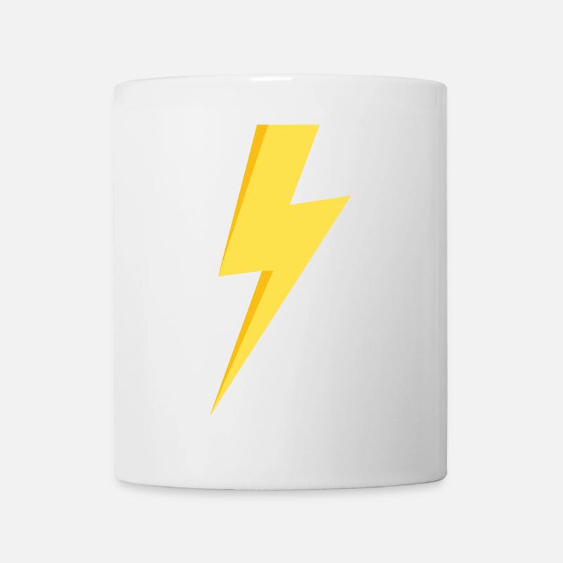 Gelber Blitz - Tasse - Weiß