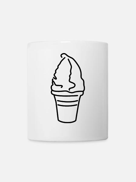 Eiscreme - Tasse - Weiß