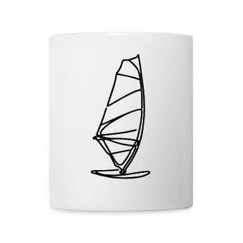 Segelbrett Zeichnung - Tasse - Weiß - Vorne