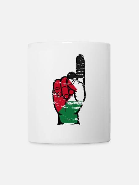 Drapeau de la Palestine numéro 1 utilisé - Mug blanc - blanc