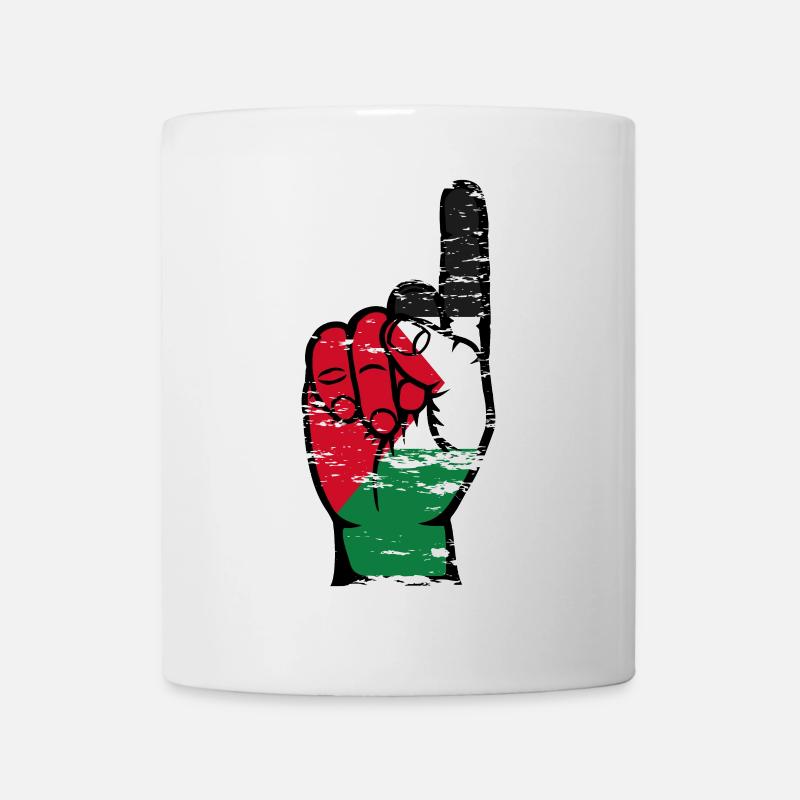 Palestine flag number 1 used - Mug - white