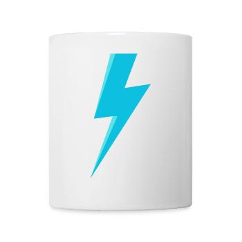 Eclair bleu - Mug blanc - blanc - Devant
