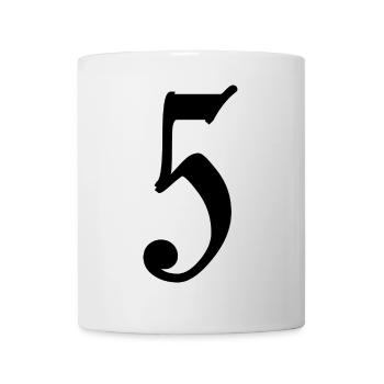 5. 5 YEARS. 5th ANNIVERSARY. 5 YEAR ANNIVERSARY - Mug - white - Front