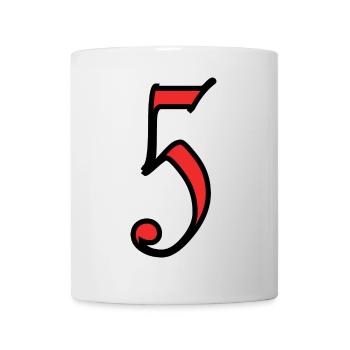 5. 5 YEARS. 5th ANNIVERSARY. 5 YEAR ANNIVERSARY - Mug - white - Front