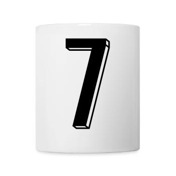 Nummer 7 - Zahl SIEBEN Trikot Nummer 7 Jahre - Tasse - Weiß - Vorne
