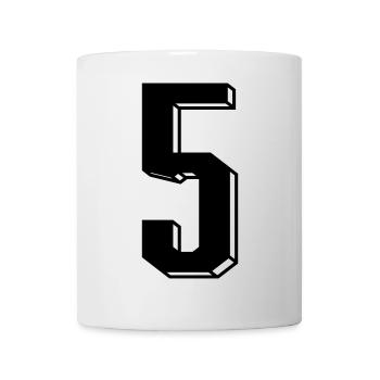 Nummer 5 - Zahl FÜNF Trikot Nummer 5 Jahre - Tasse - Weiß - Vorne