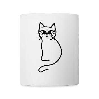 Chat Chats Chaton Rétro Années 80 Années 90 Vintage - Mug blanc - blanc - Devant