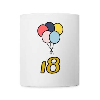 18. 18 YEARS OLD. 18th ANNIVERSARY. 18 BIRTHDAY. - Mug - white - Front