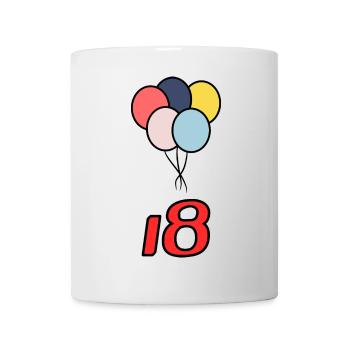 18. 18 YEARS OLD. 18th ANNIVERSARY. 18 BIRTHDAY. - Mug - white - Front