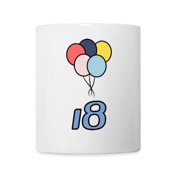18. 18 YEARS OLD. 18th ANNIVERSARY. 18 BIRTHDAY. - Mug - white - Front