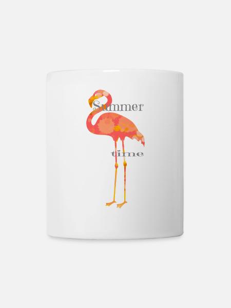 Flamingo Design mit Schrift - Tasse - Weiß