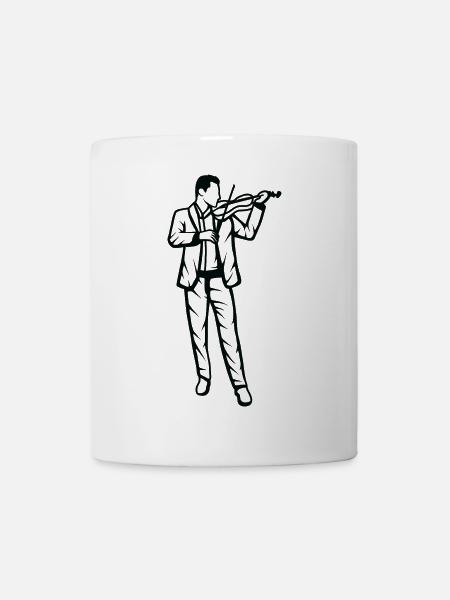 Geige Junge Skizze - Tasse - Weiß