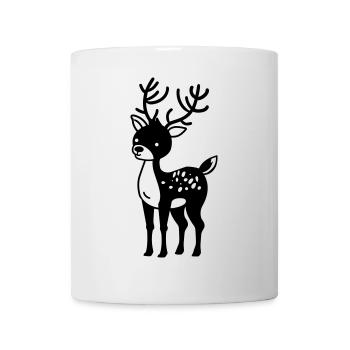 Hirsch - Tasse - Weiß - Vorne