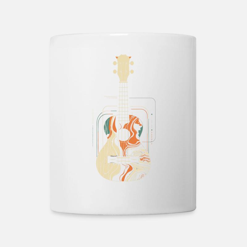 Graphiques Ukulele - Mug blanc - blanc